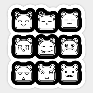 Doodle Cute Face Sticker